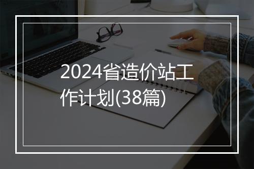 2024省造价站工作计划(38篇)