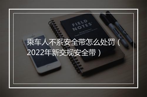 乘车人不系安全带怎么处罚（2022年新交规安全带）