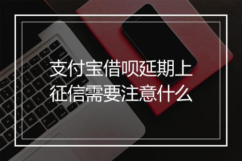 支付宝借呗延期上征信需要注意什么