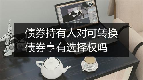 债券持有人对可转换债券享有选择权吗