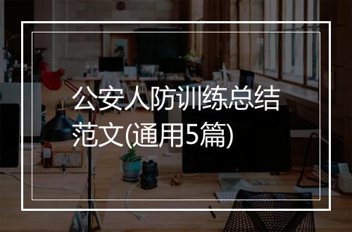 公安人防训练总结范文(通用5篇)