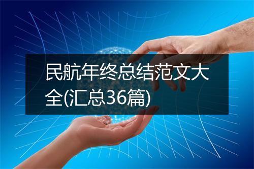 民航年终总结范文大全(汇总36篇)