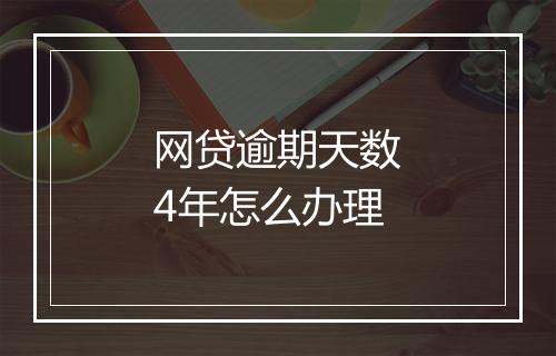 网贷逾期天数4年怎么办理