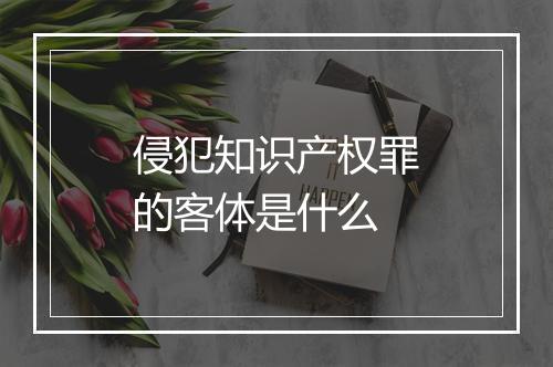 侵犯知识产权罪的客体是什么