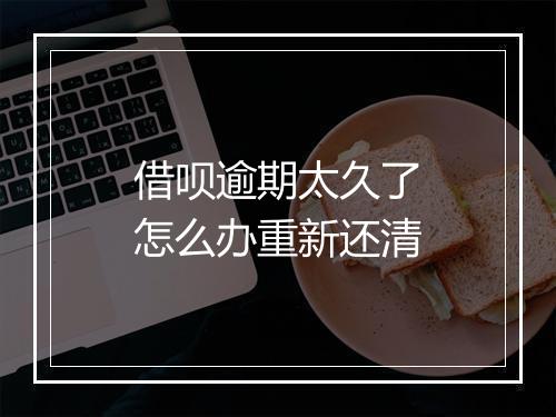 借呗逾期太久了怎么办重新还清