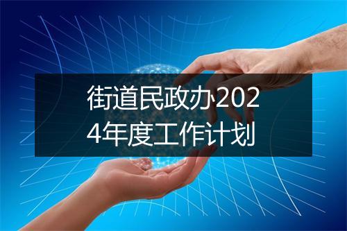街道民政办2024年度工作计划