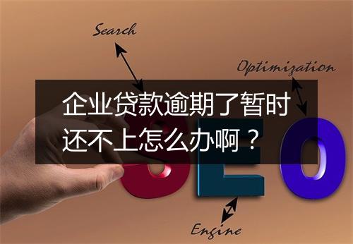 企业贷款逾期了暂时还不上怎么办啊？