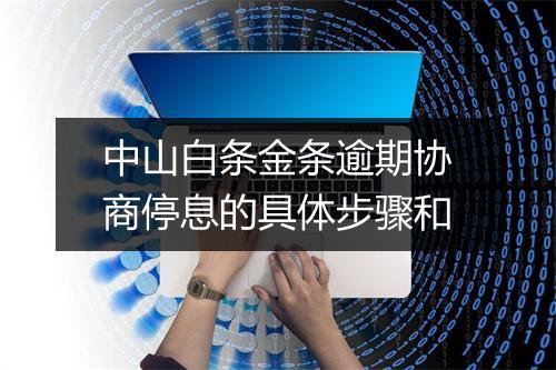 中山白条金条逾期协商停息的具体步骤和
