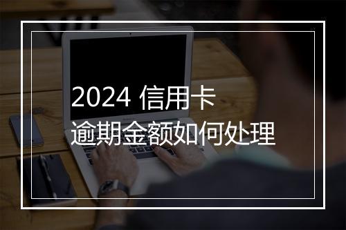 2024 信用卡逾期金额如何处理