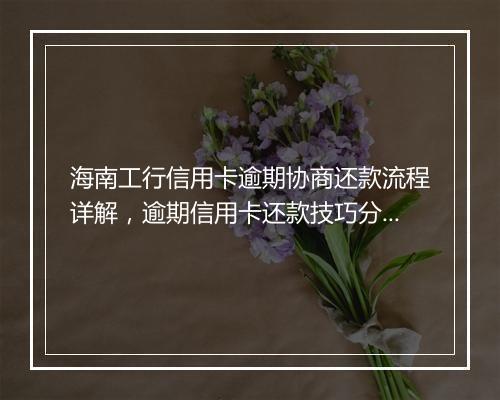 海南工行信用卡逾期协商还款流程详解，逾期信用卡还款技巧分享