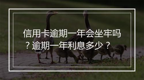 信用卡逾期一年会坐牢吗？逾期一年利息多少？