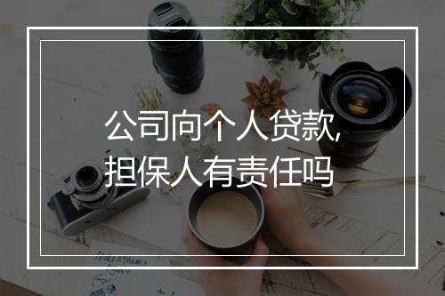 公司向个人贷款,担保人有责任吗