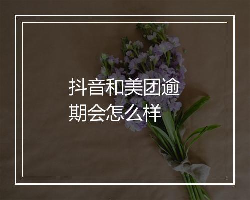 抖音和美团逾期会怎么样