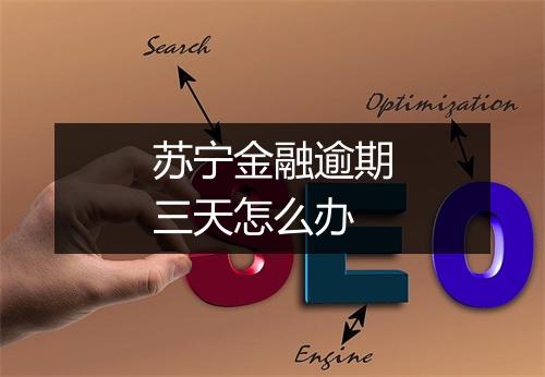 苏宁金融逾期三天怎么办