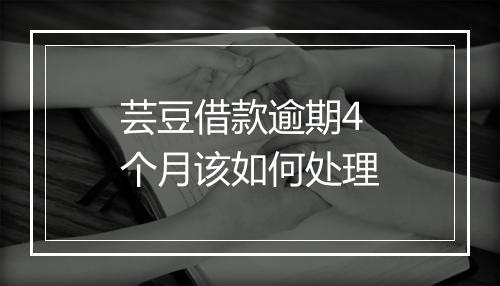 芸豆借款逾期4个月该如何处理