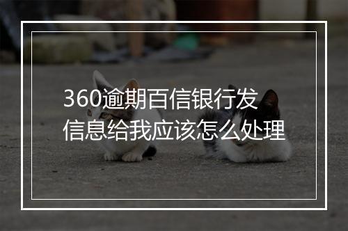 360逾期百信银行发信息给我应该怎么处理