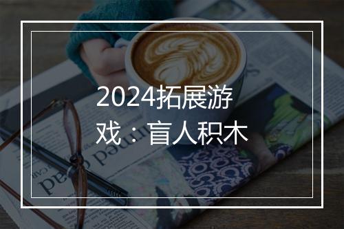 2024拓展游戏：盲人积木