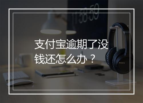 支付宝逾期了没钱还怎么办？