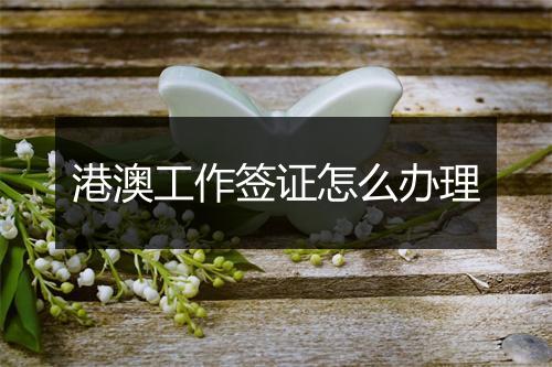 港澳工作签证怎么办理