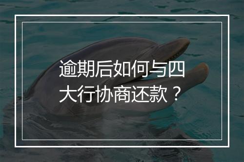 逾期后如何与四大行协商还款？