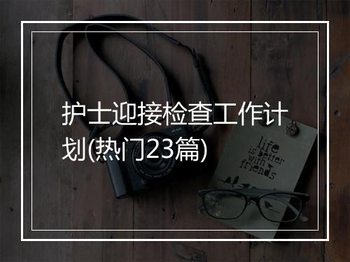 护士迎接检查工作计划(热门23篇)