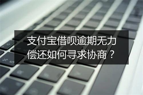 支付宝借呗逾期无力偿还如何寻求协商？