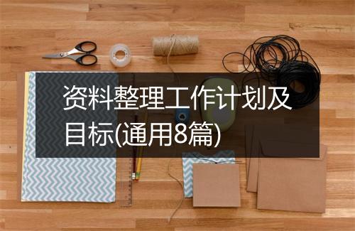 资料整理工作计划及目标(通用8篇)