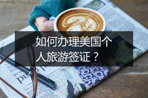 如何办理美国个人旅游签证？