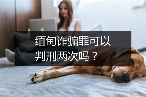 缅甸诈骗罪可以判刑两次吗？