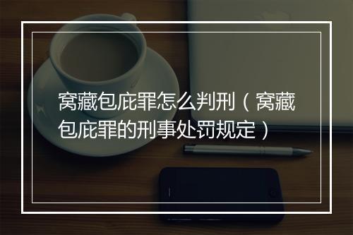 窝藏包庇罪怎么判刑（窝藏包庇罪的刑事处罚规定）