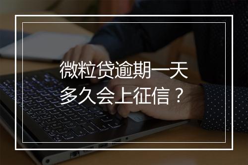 微粒贷逾期一天多久会上征信？