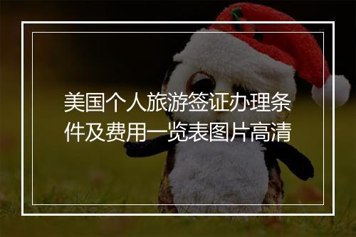 美国个人旅游签证办理条件及费用一览表图片高清