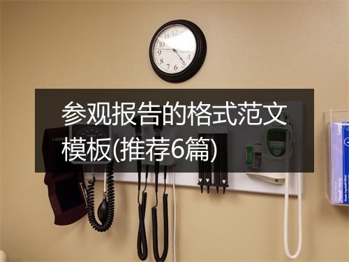 参观报告的格式范文模板(推荐6篇)