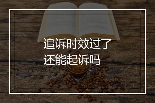 追诉时效过了还能起诉吗