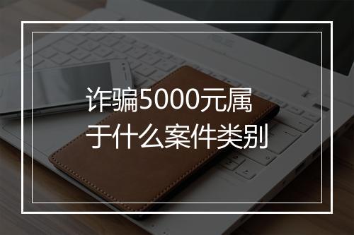 诈骗5000元属于什么案件类别