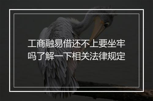 工商融易借还不上要坐牢吗了解一下相关法律规定