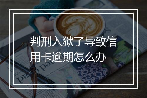 判刑入狱了导致信用卡逾期怎么办