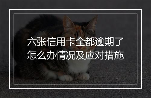六张信用卡全都逾期了怎么办情况及应对措施