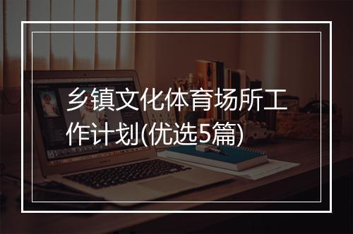 乡镇文化体育场所工作计划(优选5篇)