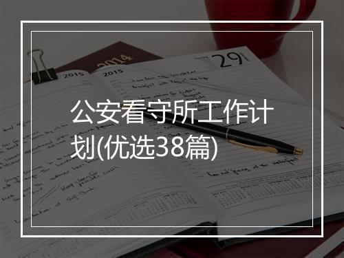 公安看守所工作计划(优选38篇)