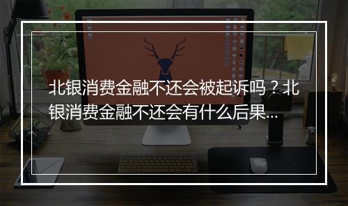 北银消费金融不还会被起诉吗？北银消费金融不还会有什么后果？