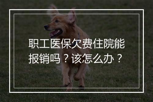 职工医保欠费住院能报销吗？该怎么办？