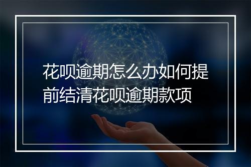 花呗逾期怎么办如何提前结清花呗逾期款项
