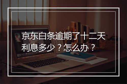 京东白条逾期了十二天利息多少？怎么办？