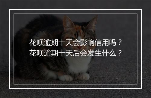 花呗逾期十天会影响信用吗？花呗逾期十天后会发生什么？