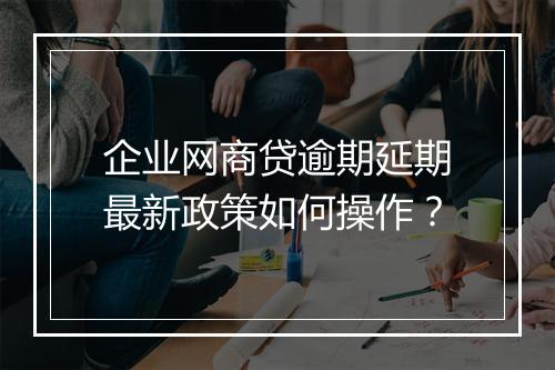 企业网商贷逾期延期最新政策如何操作？