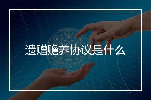 遗赠赡养协议是什么