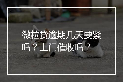 微粒贷逾期几天要紧吗？上门催收吗？