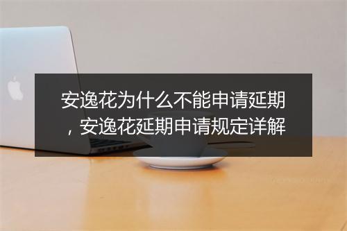 安逸花为什么不能申请延期，安逸花延期申请规定详解