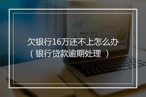 欠银行16万还不上怎么办（银行贷款逾期处理 ）